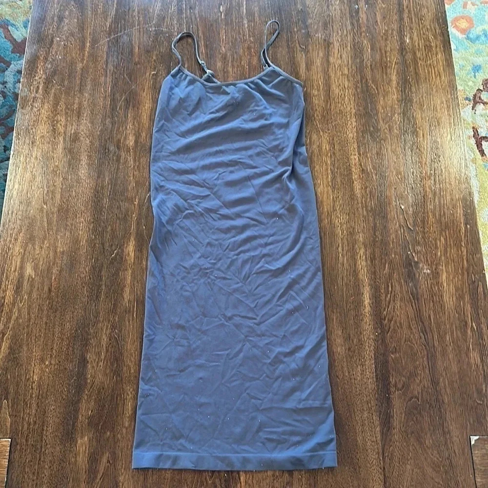 Anthropologie Navy Slip Dress